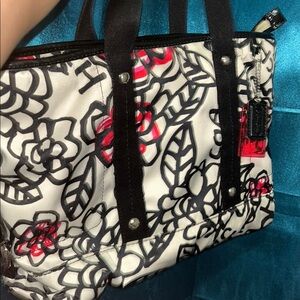 Coach tote floral poppy GUC